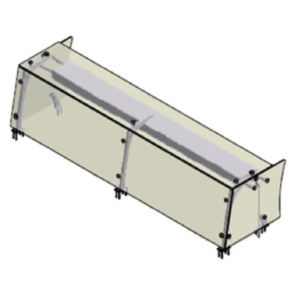 Atlas Metal VGG6-EP3-HT-6 90-1/4 Inch Full Service Sneeze Guard with 14 Inch Shelf Atlas Metal VGG6-EP3-HT-6 90-1/4 Inch Full Service Sneeze Guard with 14 Inch Shelf