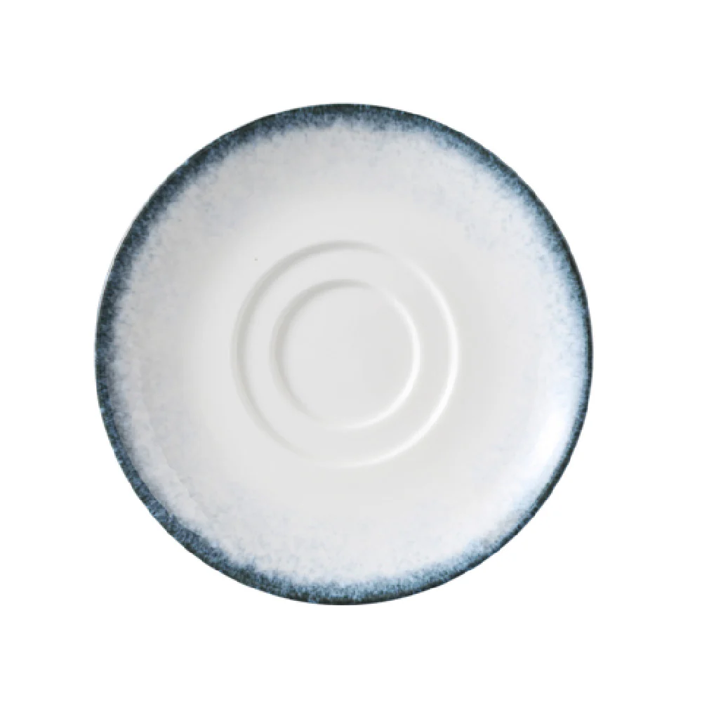 Yanco MR-002 6 Inch Diameter White and Blue Saucer China Dishwasher Safe 36 Packs Yanco MR-002 6 Inch Diameter White and Blue Saucer China Dishwasher Safe 36 Packs