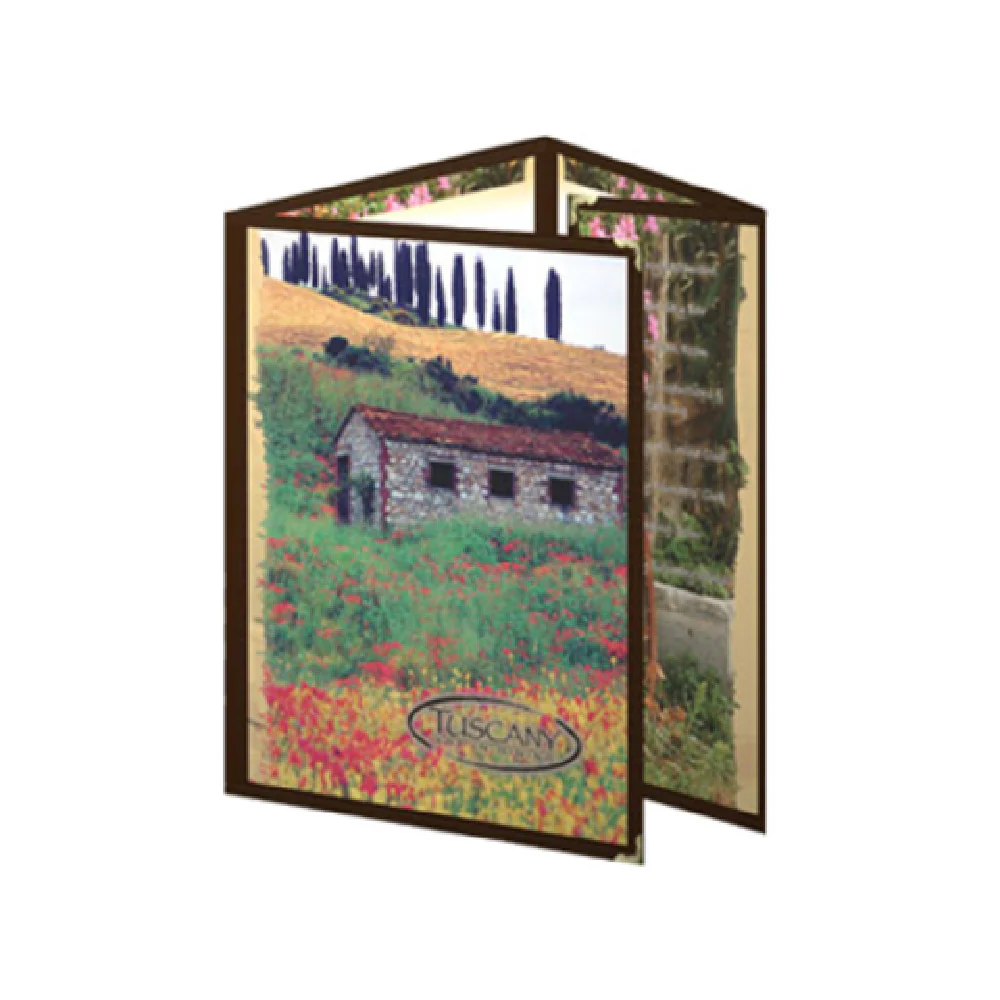 Risch TETQ 5.5X8.5-LEATHERETTE 5-1/2 Inch Deluxe Sewn Menu Cover Vinyl