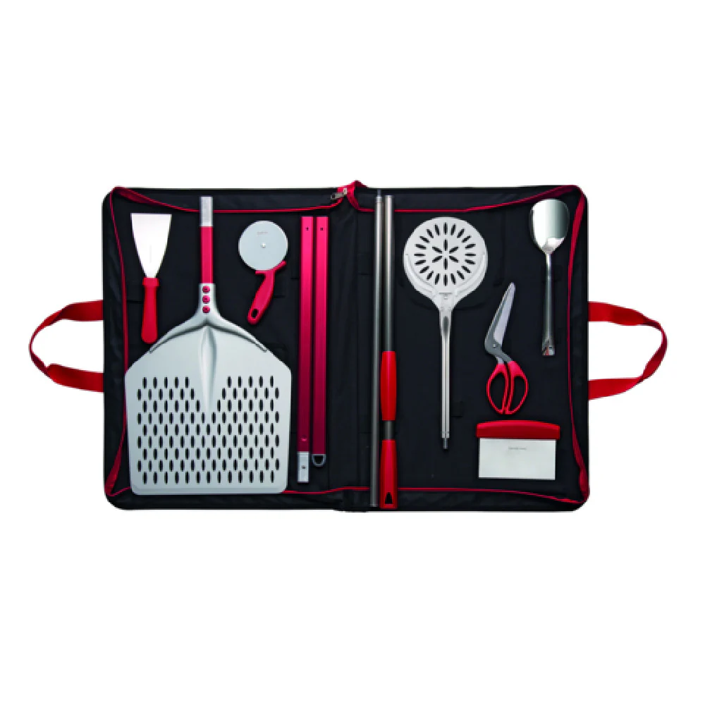 AMPTO VAL2779/ TULIP 25 Inch Pizza Bag Portable Black with Perforated Shovels AMPTO VAL2779/ TULIP 25 Inch Pizza Bag Portable Black with Perforated Shovels