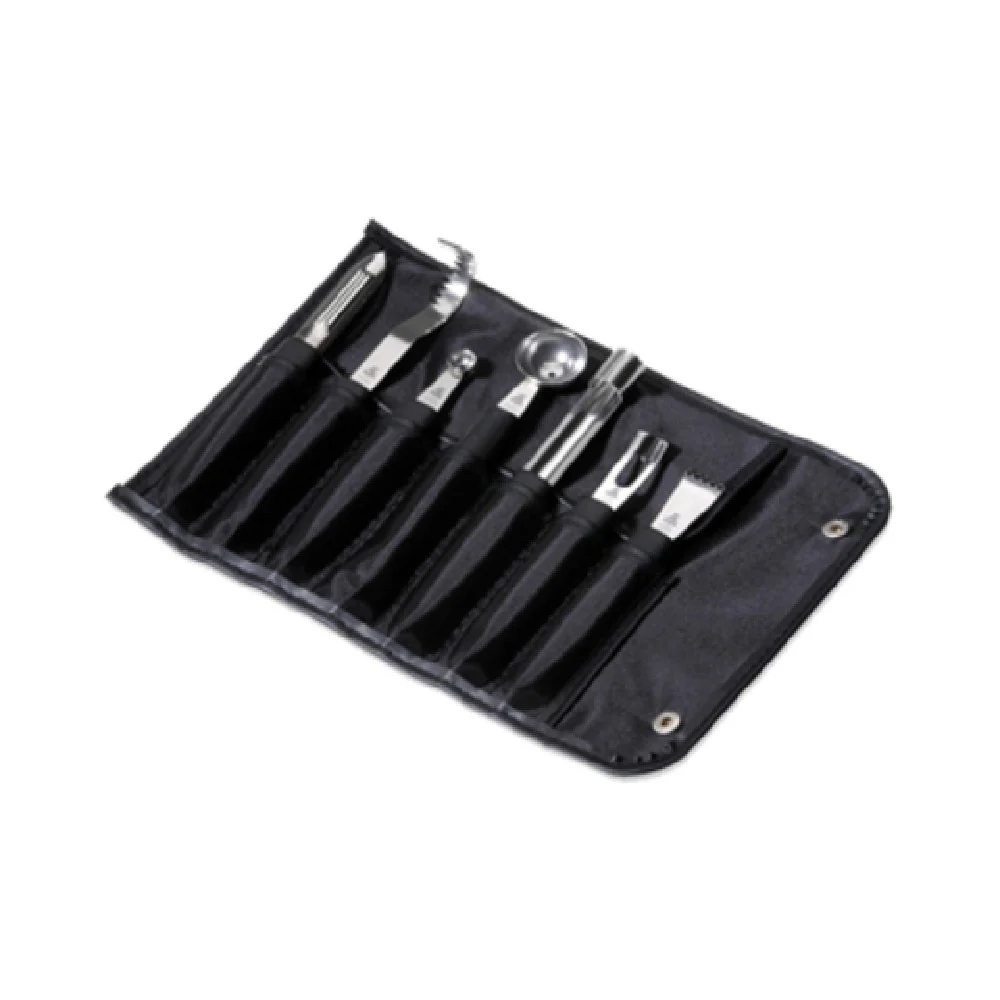 Louis Tellier 9025507 Garnishing Tool Set 7 Piece Stainless Steel with Polyamide Handle