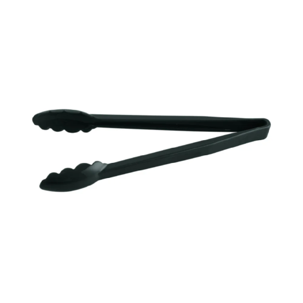 CAC China UTKU-12BK 12 Inch Utility Tong Plastic with Black Color - Tongs