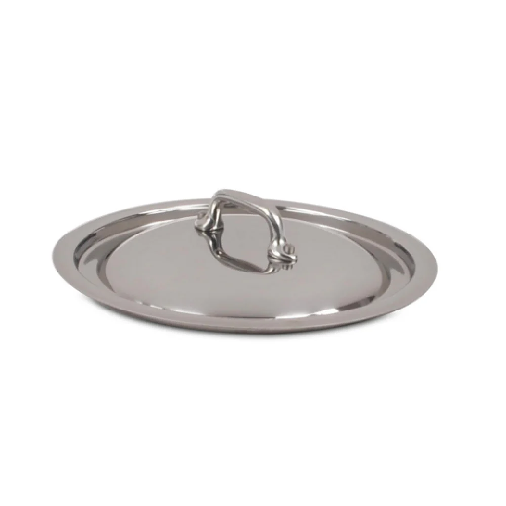 JB Prince S406 16 6.3 Inch Mauviel M'Cook Pot Pan Lid with Cast Handle Polished Finish