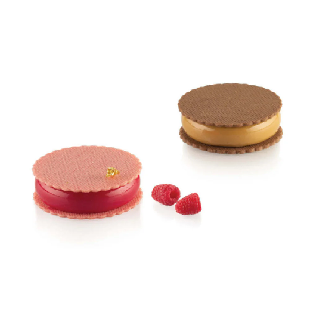 JB Prince MA430 12 Inch Sweet Round Tart Mold and Cutter Kit with 6 Forms