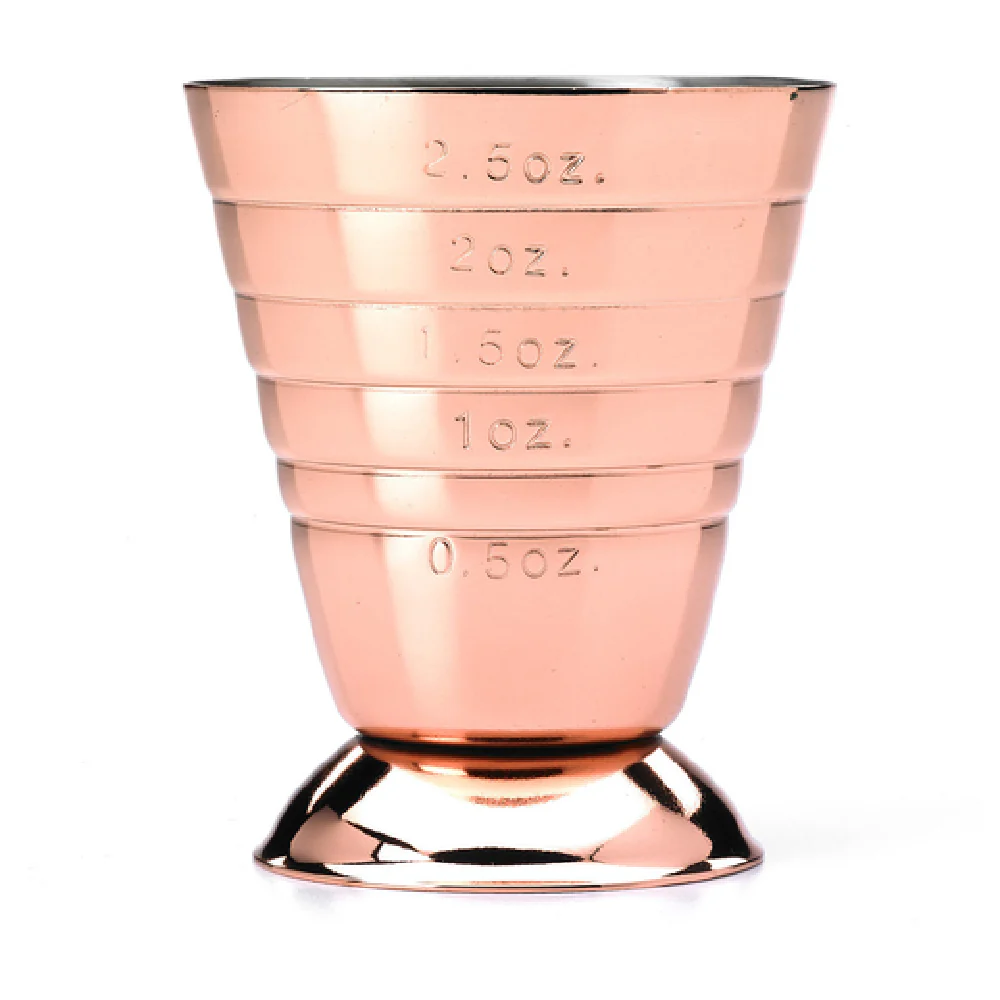 Mercer Culinary M37069CP 2.5 Oz Barfly Bar Measuring Cup Copper-Plated Stainless Steel with Internal Marking Lines