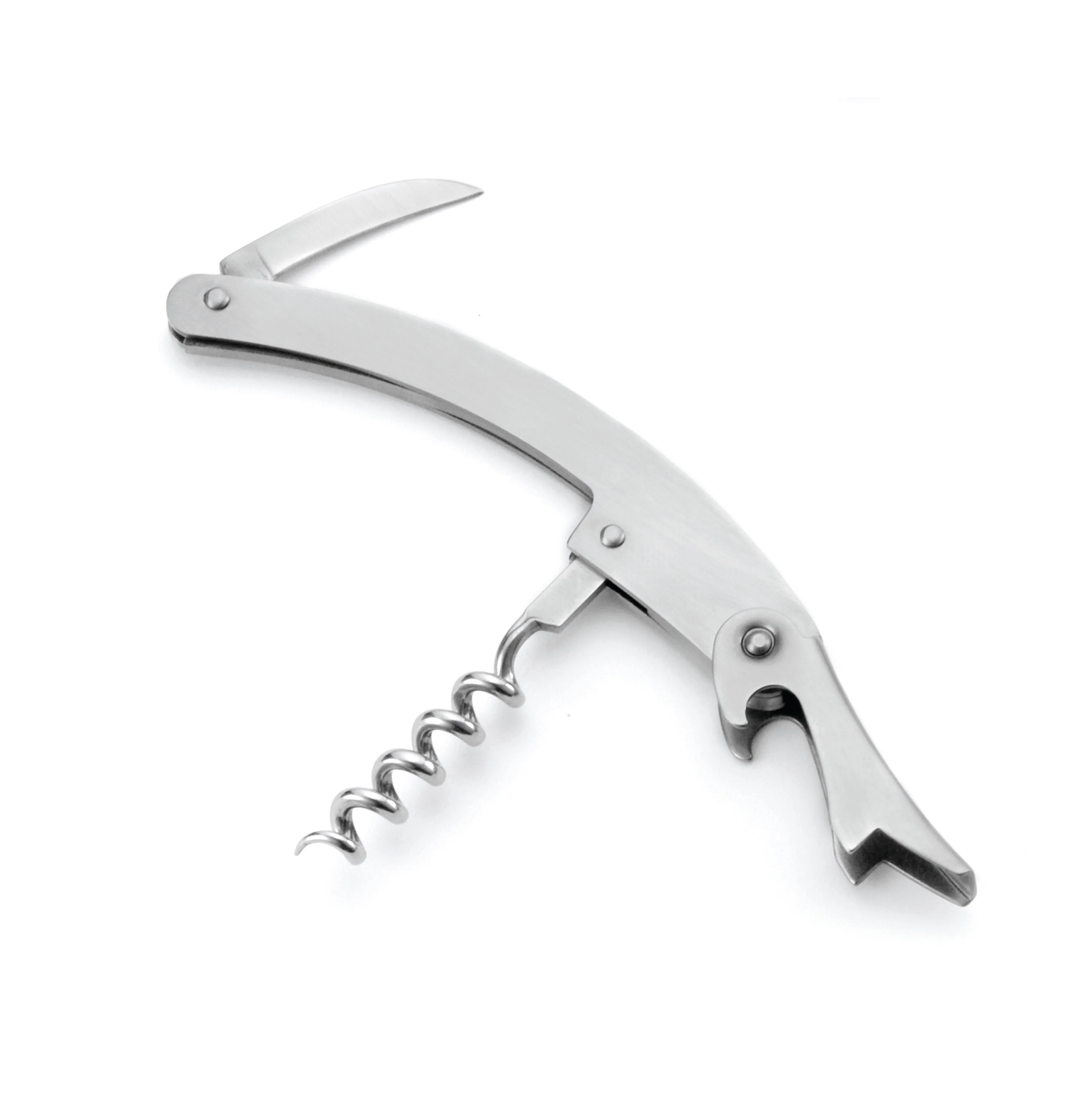 Tablecraft H1228C 0.5 Inch Matte Finish Dishwasher Safe Waiters Corkscrew Stainless Steel