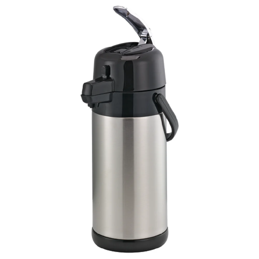 Service Ideas SECAL25S 5-1/2 Inch Lever Airpot 2.5 Liter Stainless Steel with Smooth Body
