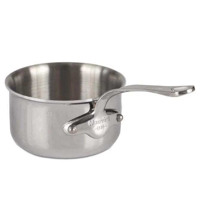 JB Prince S401 14 1.2 Quart Round Sauce Pan with Riveted Handle Stainless Steel JB Prince S401 14 1.2 Quart Round Sauce Pan with Riveted Handle Stainless Steel