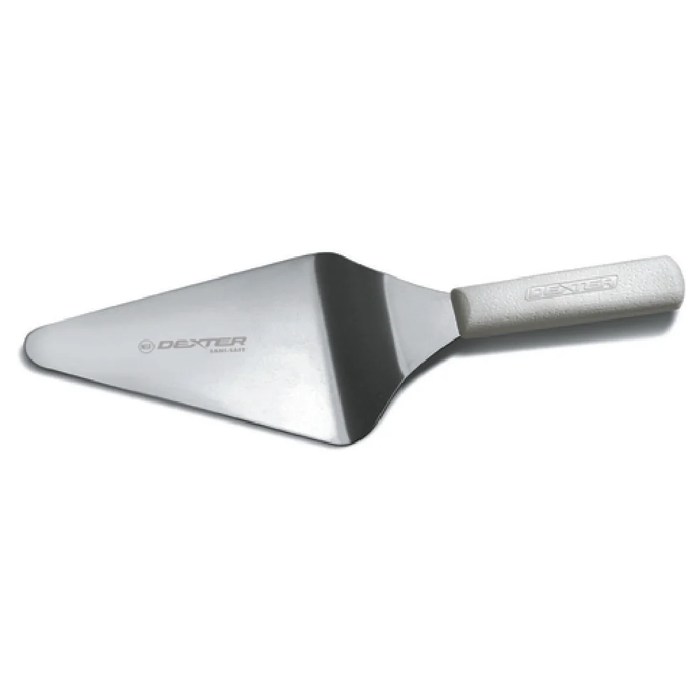 Dexter Russell S176PCP 6 Inch Offset Pizza Server Polypropylene White Handle Stainless Steel with Textured Grip