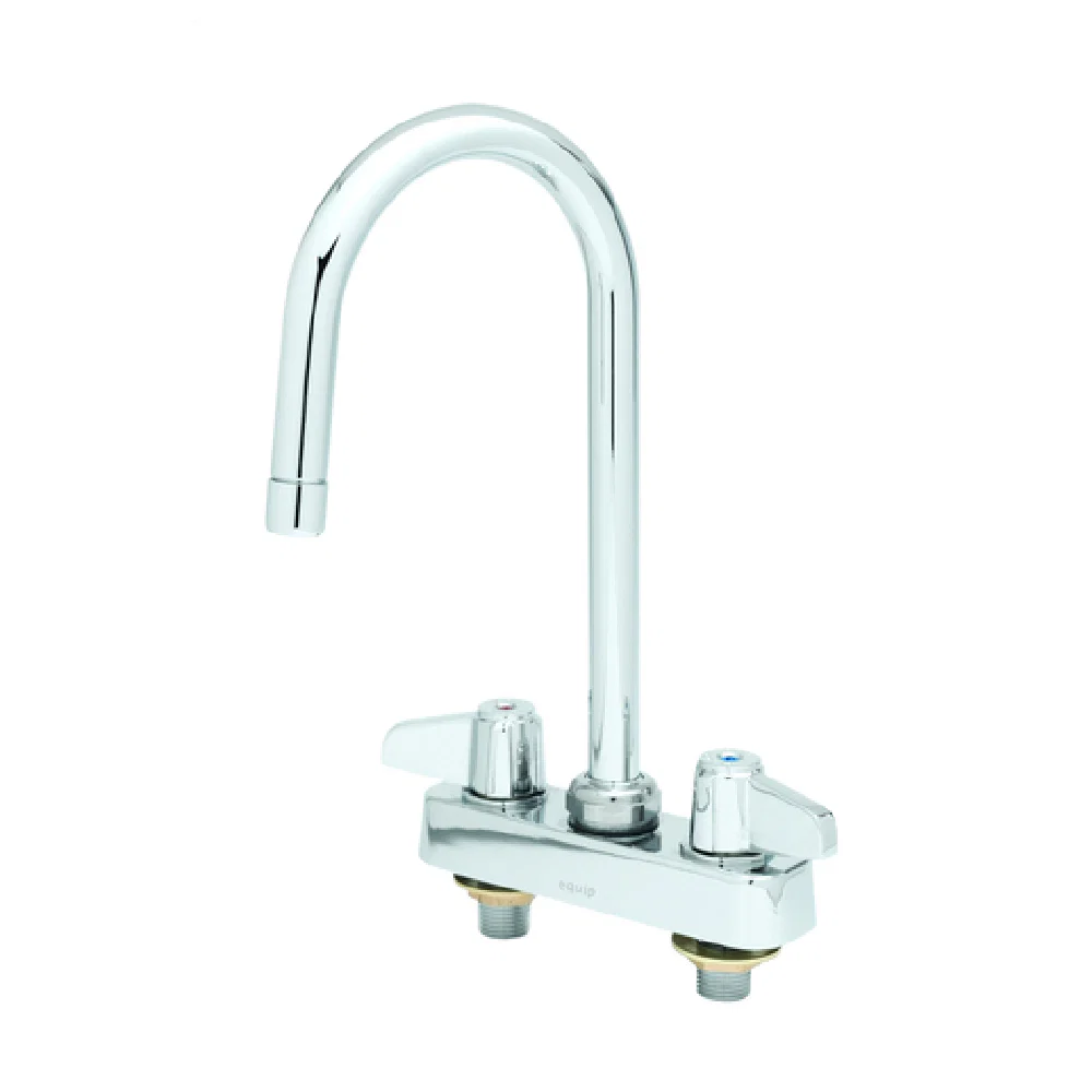 T&S Brass 5F-4CLX03A 3 Inch Deck Mount Equip Workboard Faucet Gooseneck Stainless Steel with Lever Handles T&S Brass 5F-4CLX03A 3 Inch Deck Mount Equip Workboard Faucet Gooseneck Stainless Steel with Lever Handles