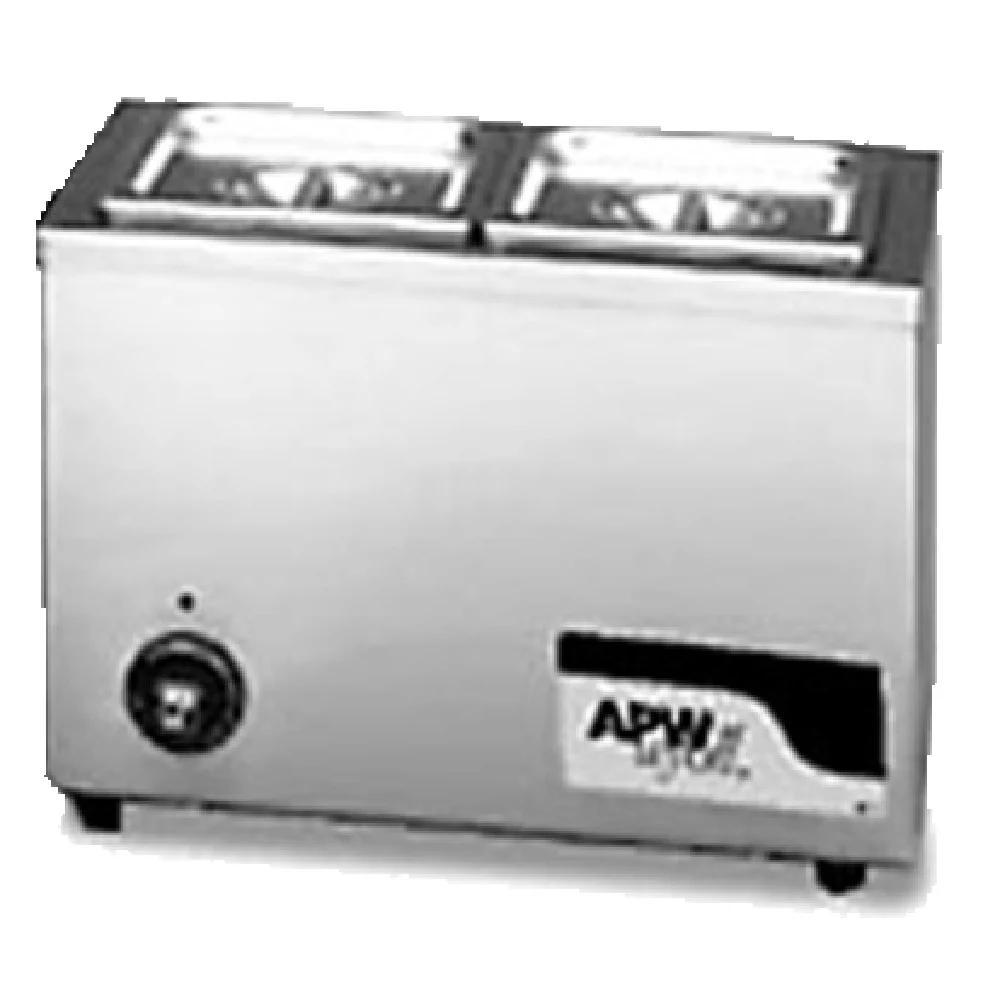 APW Wyott W-6_120 15 Quart Food Pan Warmer Electric Stainless Steel Countertop with Thermostatic Controls