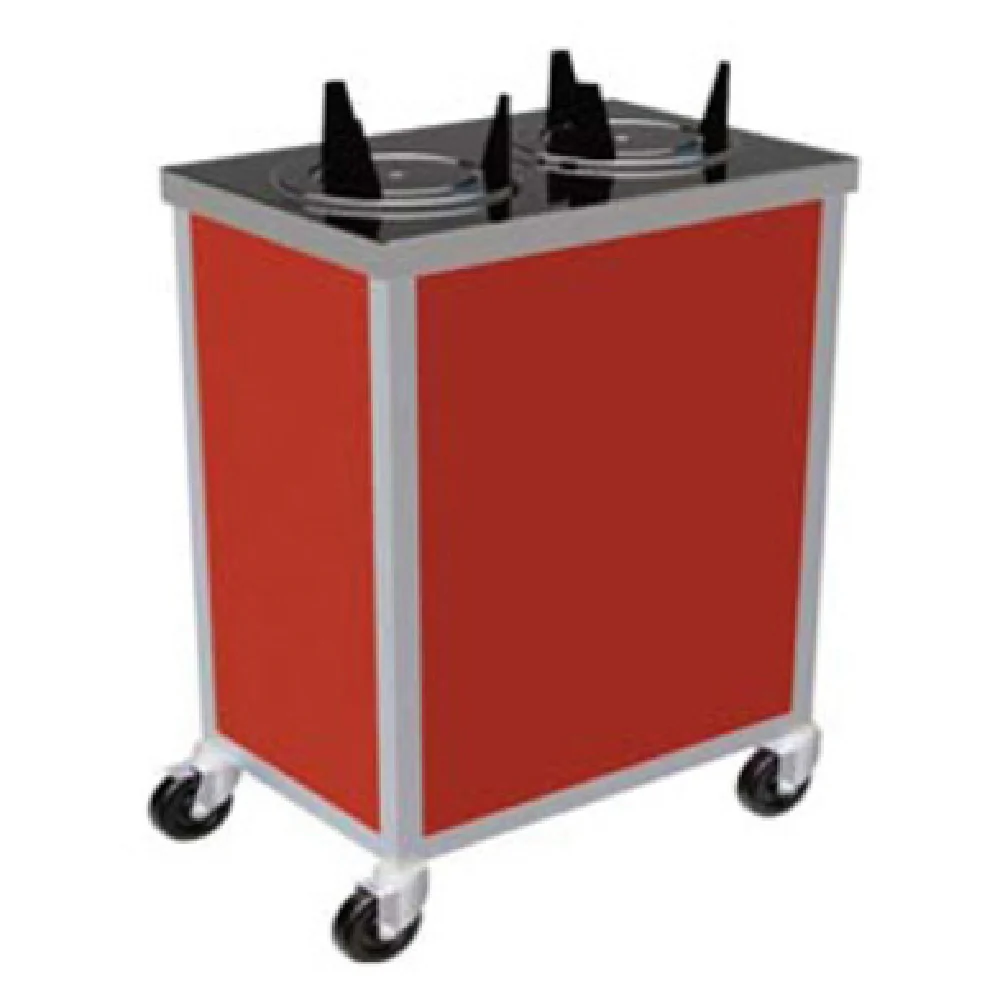 Atlas Metal MEPD2H-6-1/2 24 Inch Heated Mobile Plate Dispenser with Two Tubes Atlas Metal MEPD2H-6-1/2 24 Inch Heated Mobile Plate Dispenser with Two Tubes