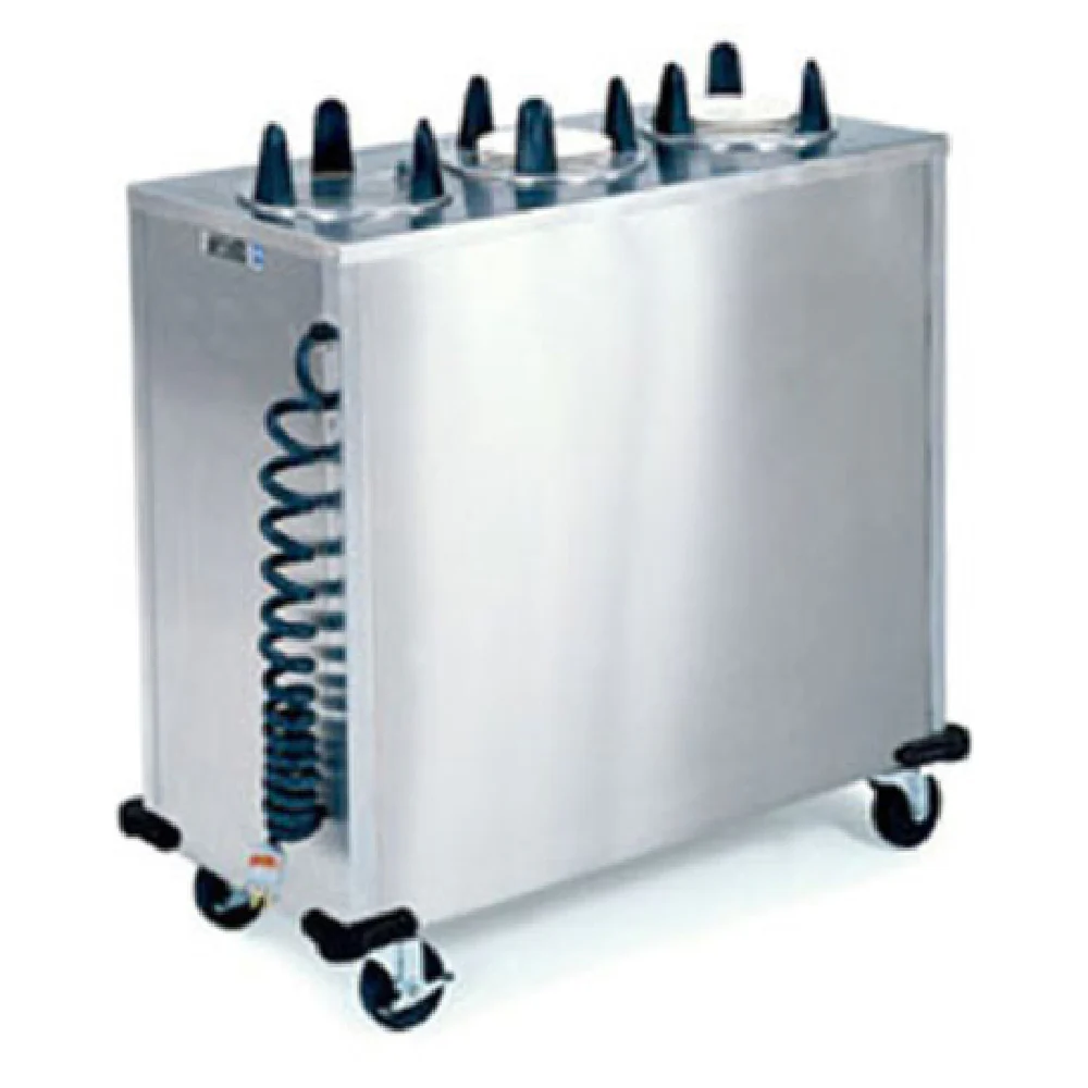 Lakeside 6300_120/60/1 46 Inch Heated Dish Dispenser Mobile Stainless Steel with 3 Tubes