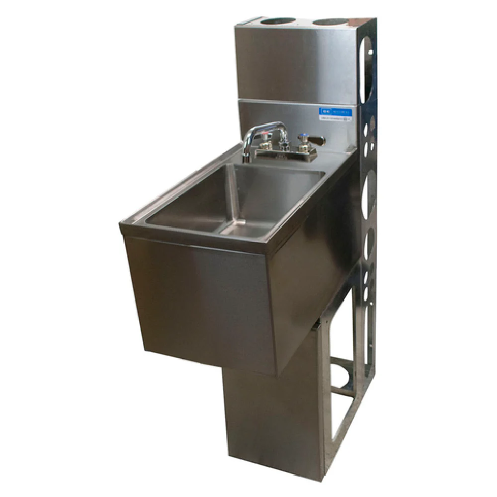 BK Resources UBDW-18-1014HS12-P-G 12 Inch Underbar Dump Sink with Faucet Stainless Steel