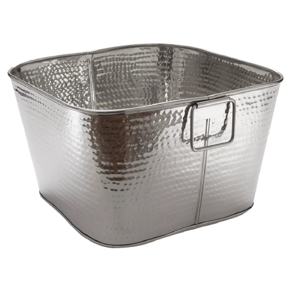 American Metalcraft STH16 32-1/2 Quart Square Beverage Tub Stainless Steel Hammered Finish American Metalcraft STH16 32-1/2 Quart Square Beverage Tub Stainless Steel Hammered Finish