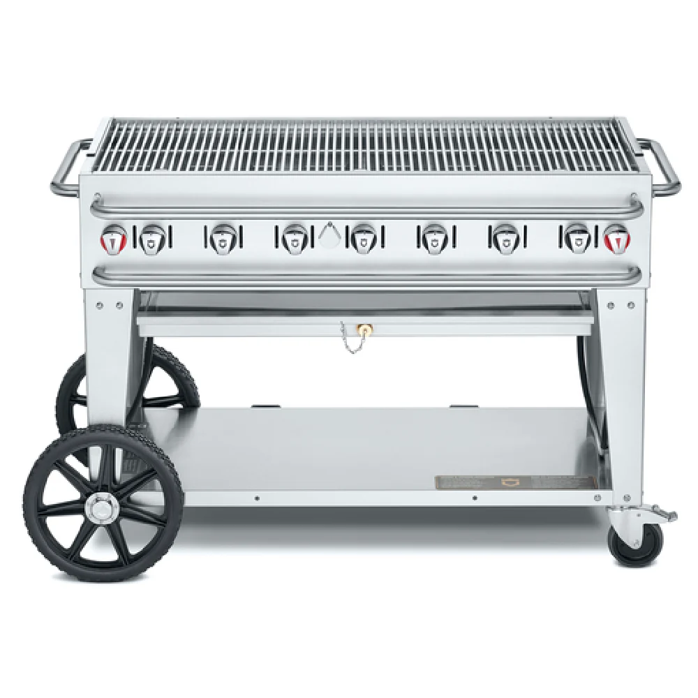 Crown Verity CV-RCB-48 56 Inch Gas Charbroiler with 7 Burners Stainless Steel