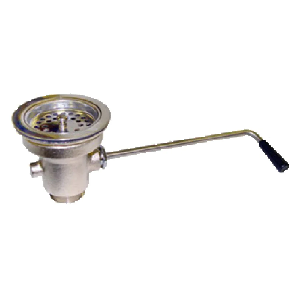 GSW USA AA-301 3-1/2 Inch Sink Opening Twist Waste Valve Stainless Steel with Drain Outlet
