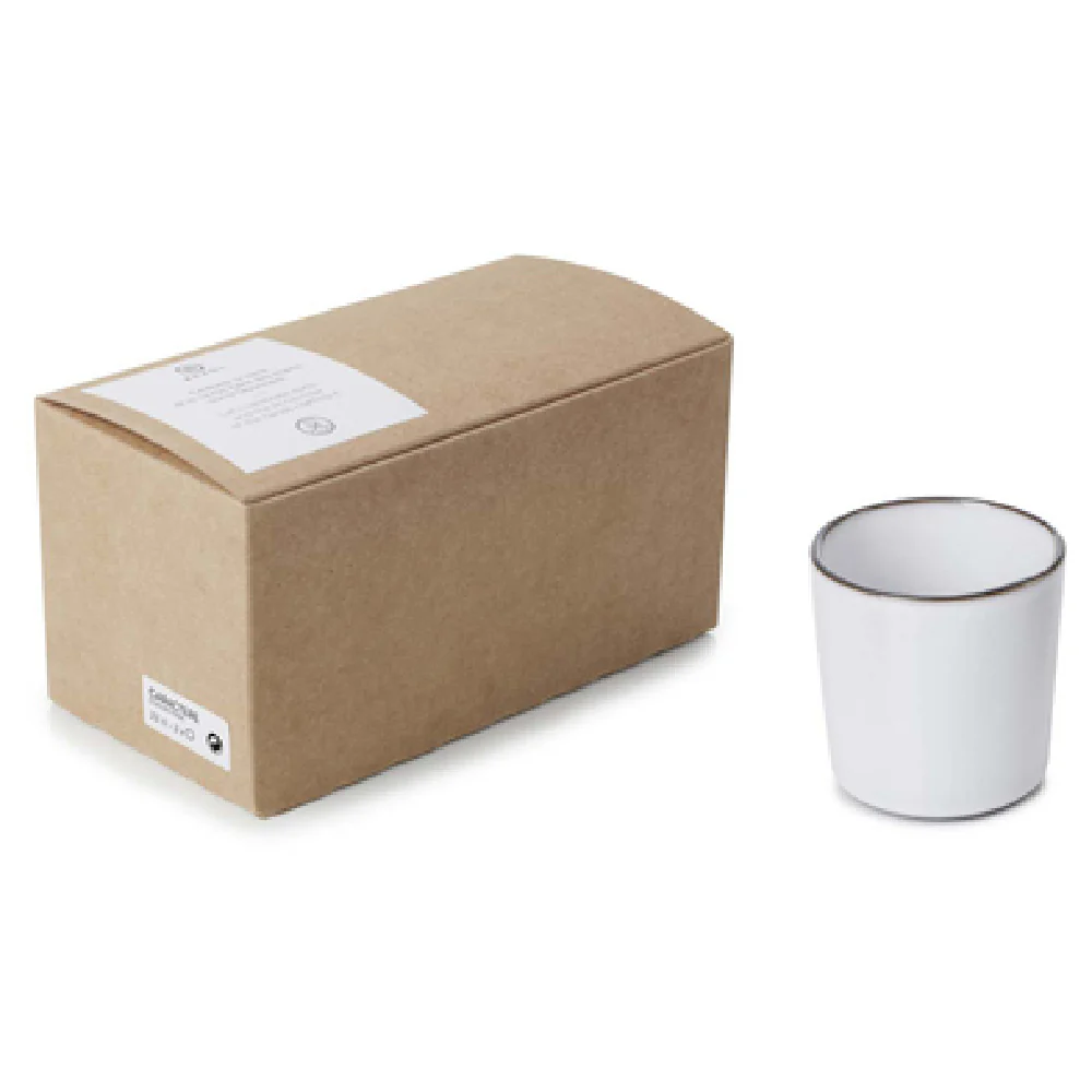 Revol 654010 3-7/10 Oz Oven Safe Cup Porcelain White Cumulus