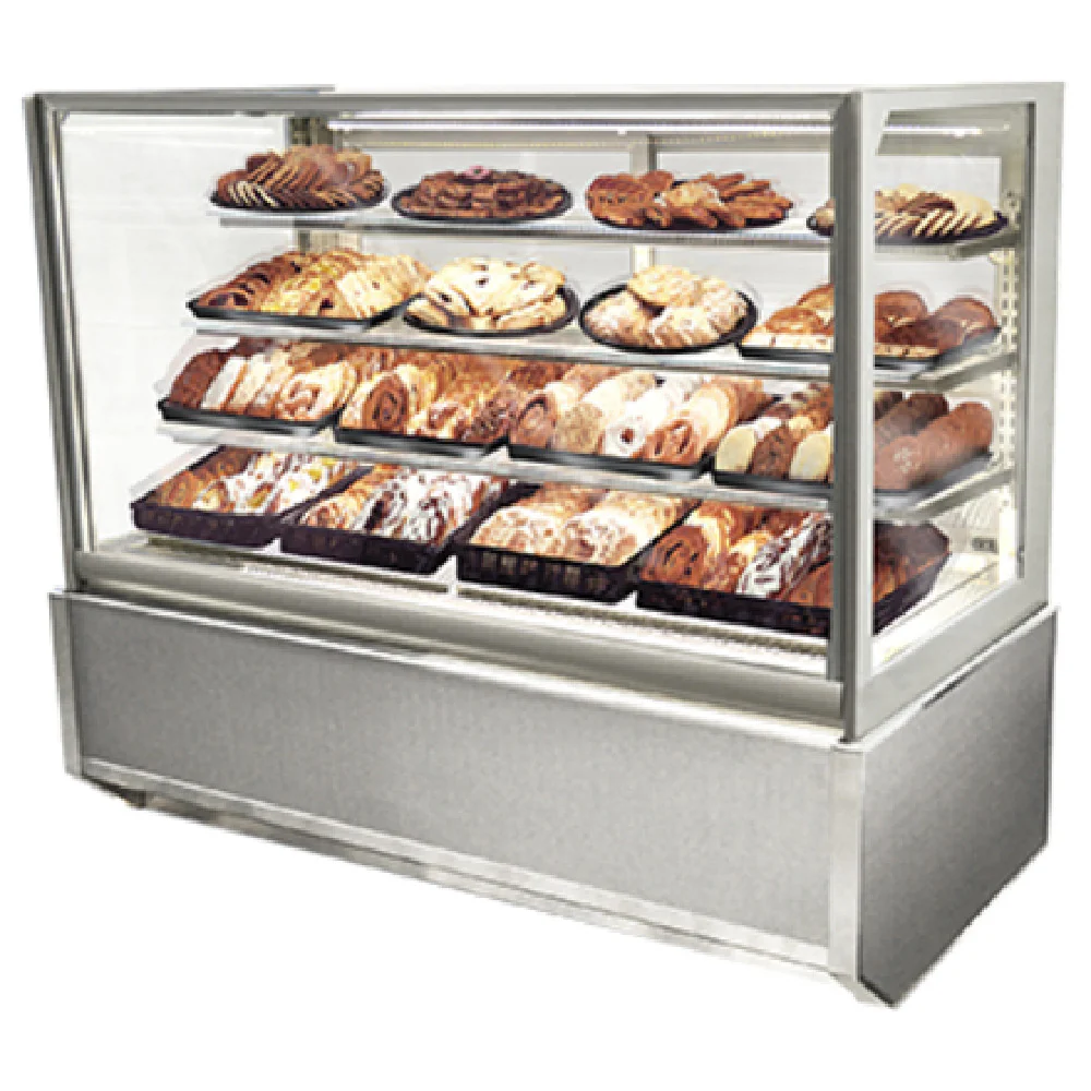 Federal Industries ITD6026-B18 60 Inch 2-Tier Non-Refrigerated Display Case with Stainless Steel Interior Federal Industries ITD6026-B18 60 Inch 2-Tier Non-Refrigerated Display Case with Stainless Steel Interior