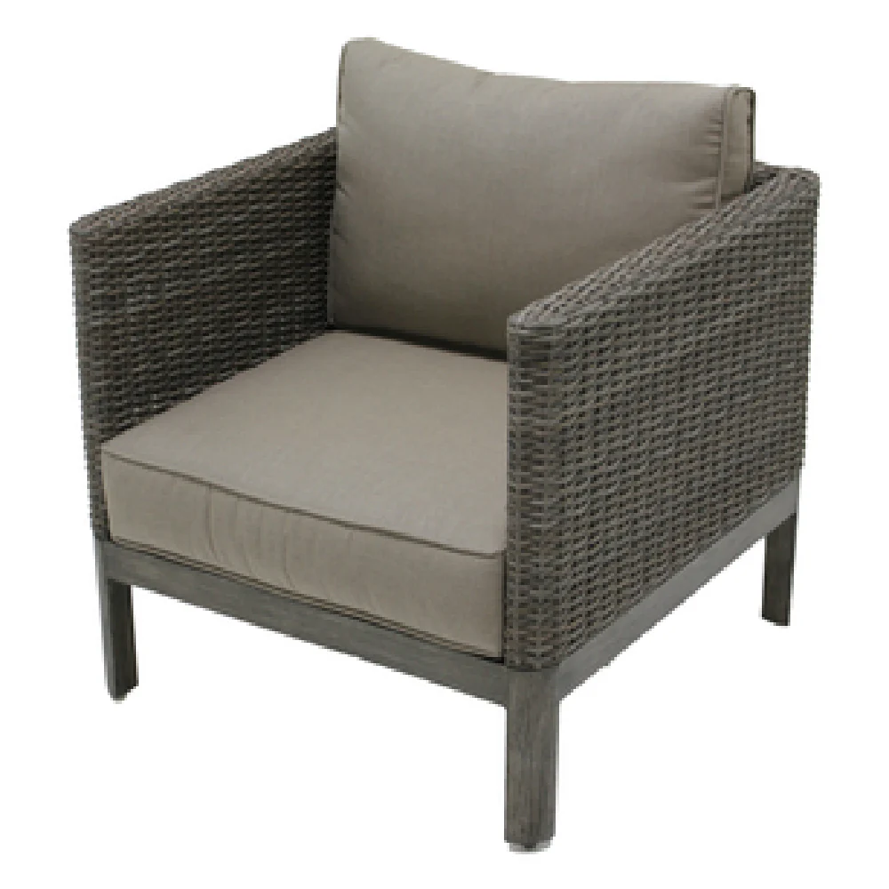Plantation Prestige Commercial Furniture 8560600-0140432 31-1/2 Inch Santa Cruz Lounge Chair with Sunbrella Cushions and Aluminum Frame