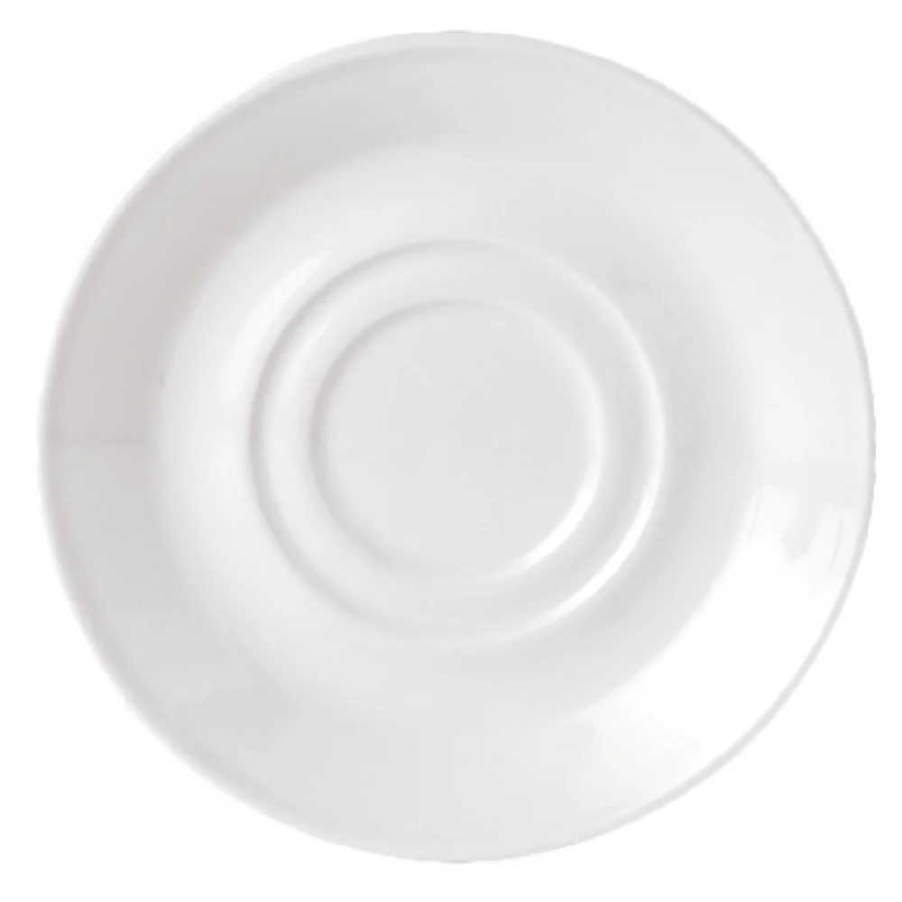 Steelite 11010165 4.63 Inch Double Well Saucer Simplicity Alumina Vitrified