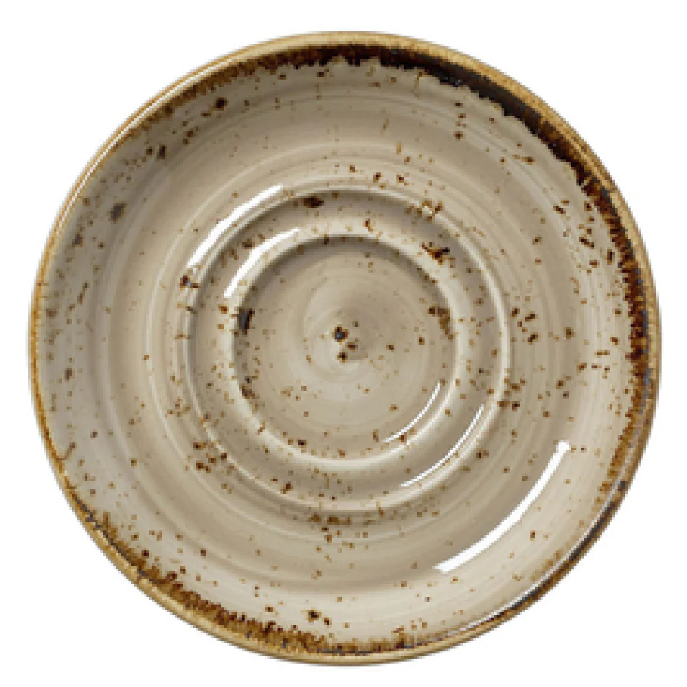 Steelite 11290165 4.63 Inch Double Well Saucer Porcini Craft China Steelite 11290165 4.63 Inch Double Well Saucer Porcini Craft China