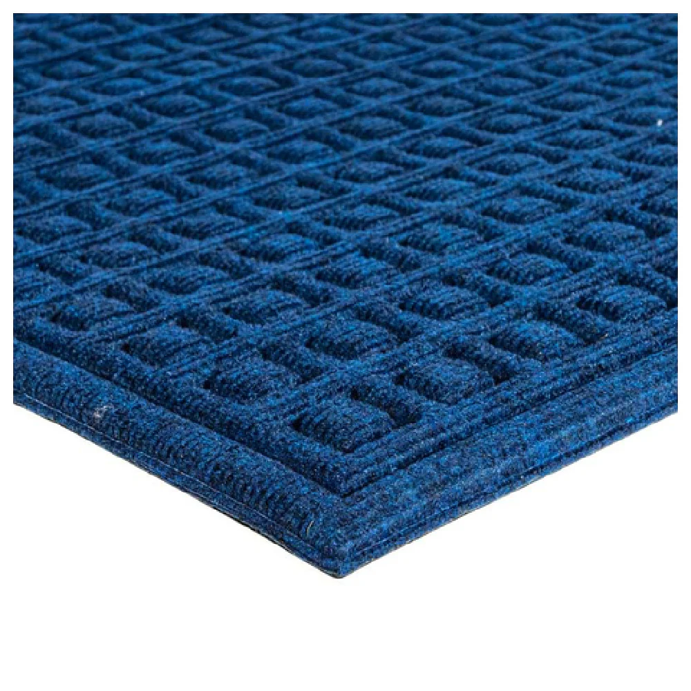Notrax 152S0023BU 2' Waffle CTE Entrance Mat Indoor Blue Rubber Border with Durable Yarn Fibers Notrax 152S0023BU 2' Waffle CTE Entrance Mat Indoor Blue Rubber Border with Durable Yarn Fibers