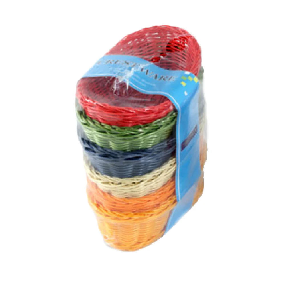 Crestware CRB5 9 Inch Oval Food Basket Woven Polypropylene Assorted Colors Crestware CRB5 9 Inch Oval Food Basket Woven Polypropylene Assorted Colors