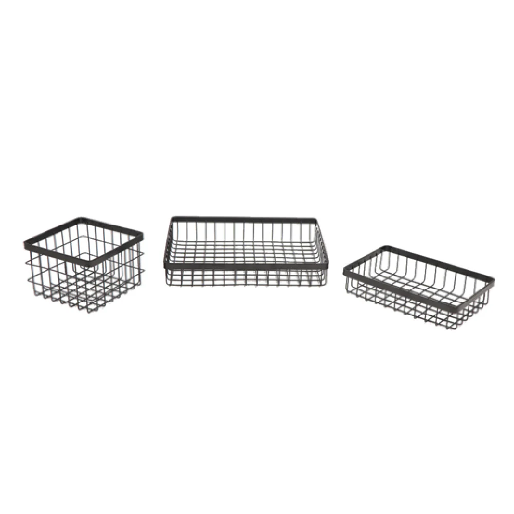 GET Enterprises WB-664-MG 6 Inch Wire Basket Metal Gray with Urban Renewal Design