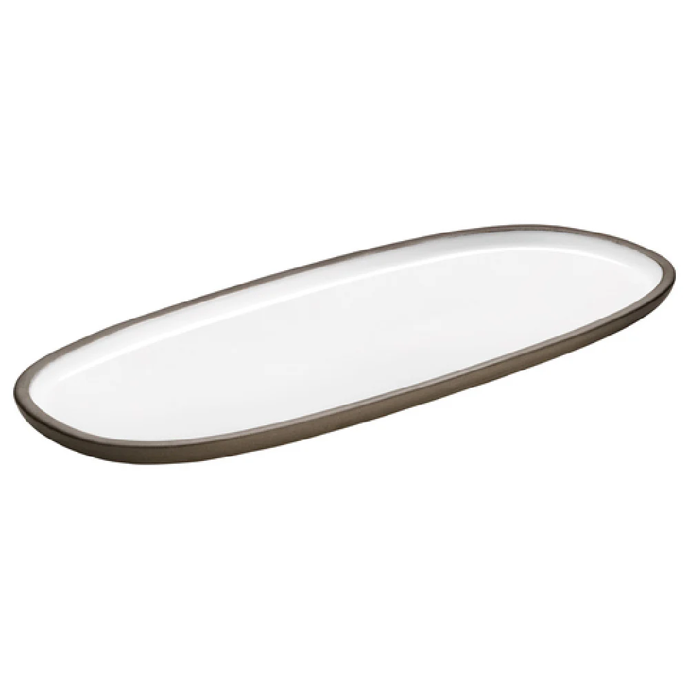 BauscherHepp P012035-000436 13 Inch Oval Platter White Stoneware