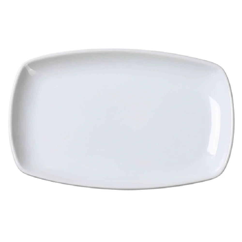 Yanco ML-2210 9-3/4 Inch Rectangular Plate Porcelain with Rounded Corners