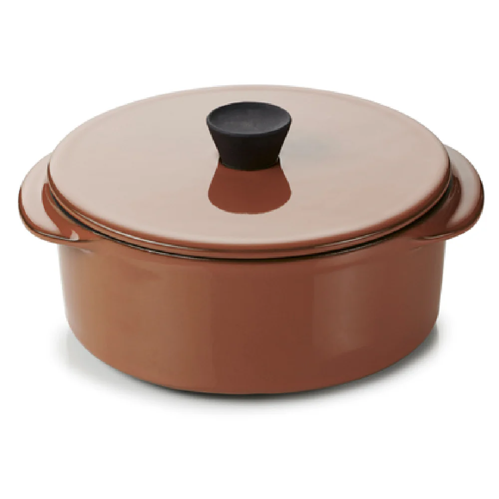 Revol 654577 8.75 Oz Cocotte with Lid Porcelain Cinnamon Handle Revol 654577 8.75 Oz Cocotte with Lid Porcelain Cinnamon Handle