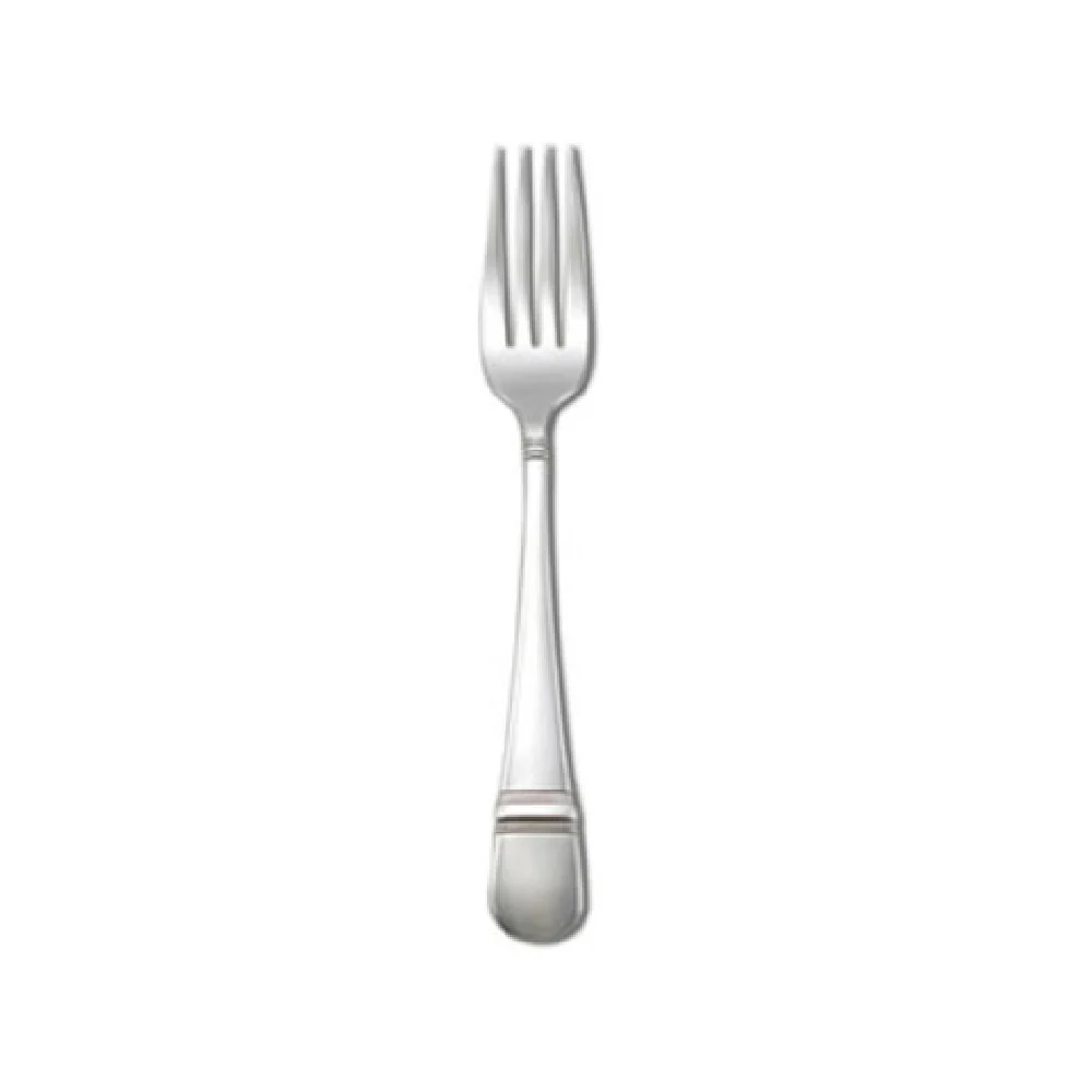 1880 Hospitality 1119FDEF 6-3/4 Inch Silver-Plated Dessert Fork with Banded Teardrop Handle