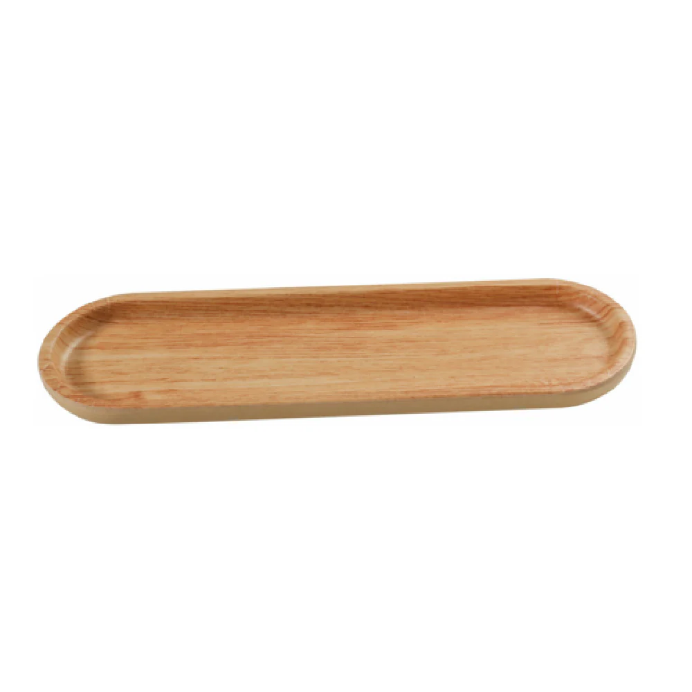 Yanco WD-2612 11 Inch Sushi Tray Melamine Rectangular Golden Oak Color 3 Dozen
