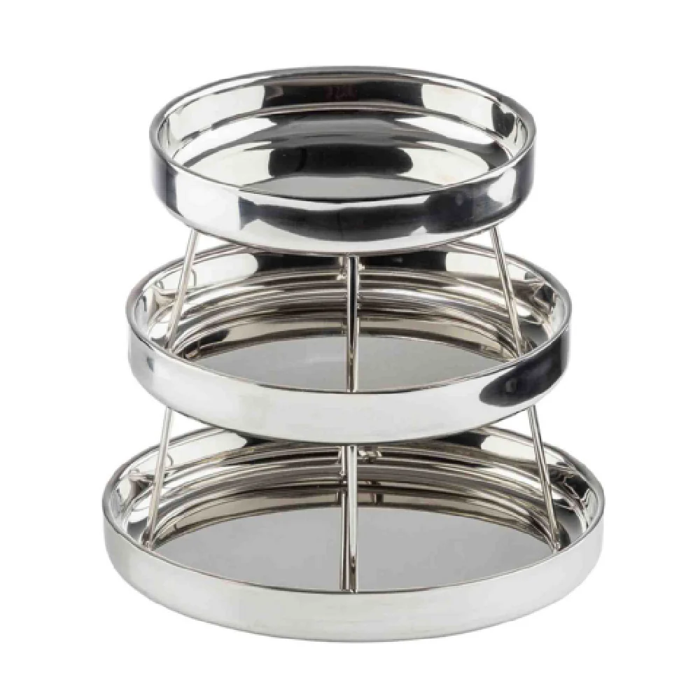 Tablecraft 12915 Double Wall Seafood Tower Three-tier Oval