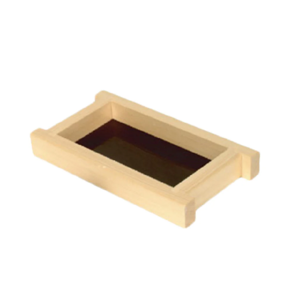 Thunder Group Y-95 8 Inch Shoyu Sauce Holder Tray Wood Brown without Handles