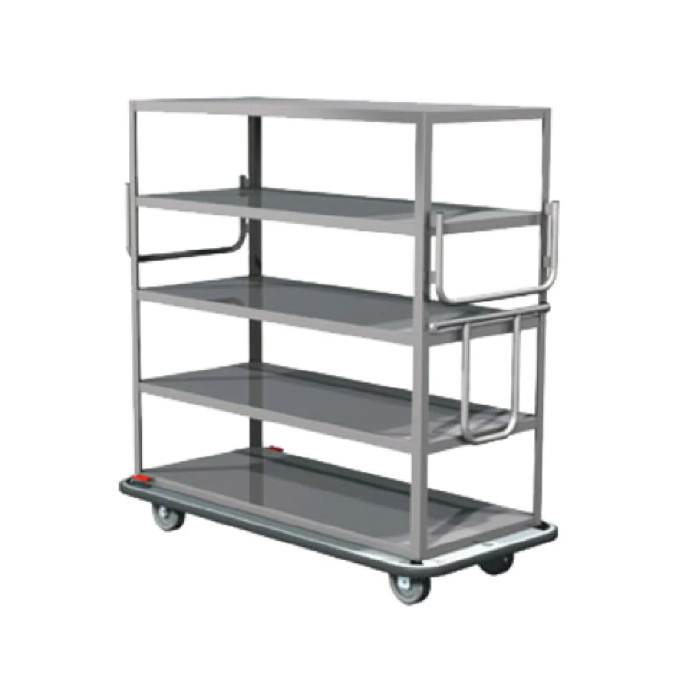 Metro MQ-609F-H 64 Inch Queen Mary Cart 6 Flat Shelves Stainless Steel with Bumper Metro MQ-609F-H 64 Inch Queen Mary Cart 6 Flat Shelves Stainless Steel with Bumper