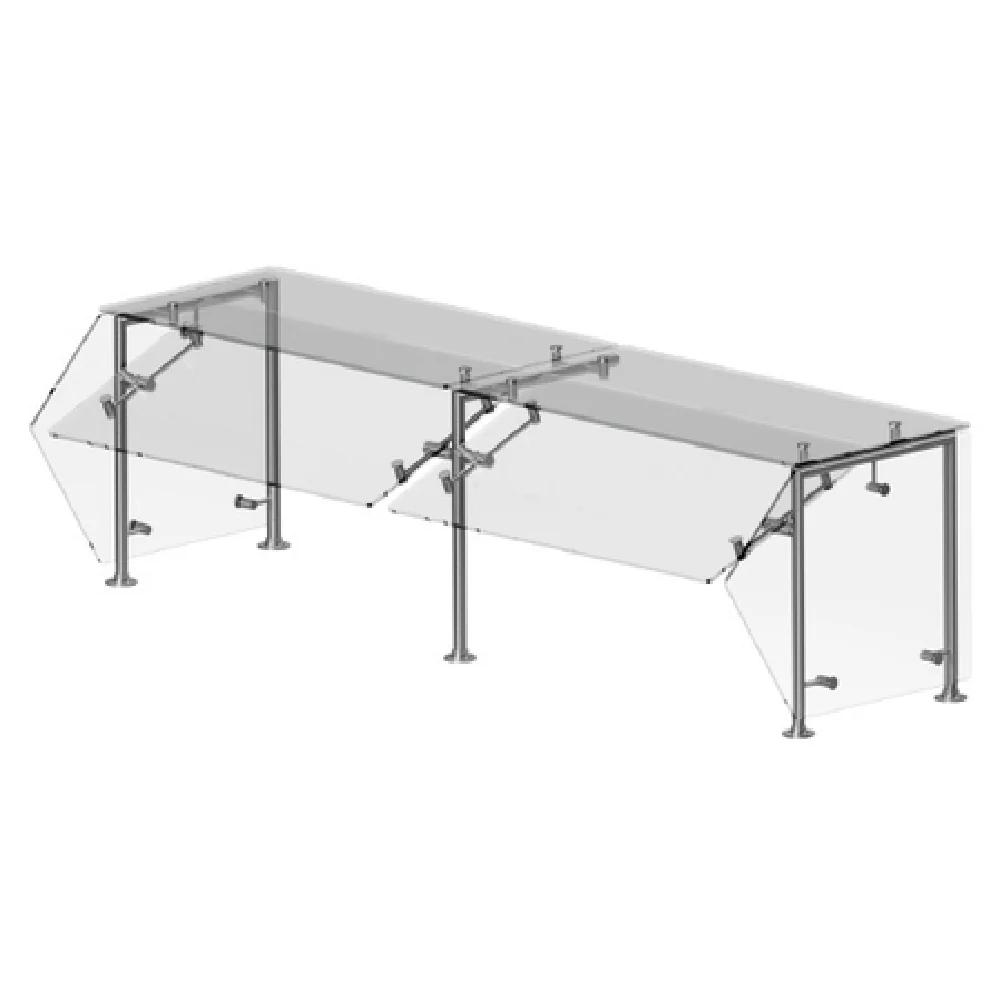 Premier Metal & Glass FM2N-A 1-Inch Sneeze Guard with Top Shelf Stainless Steel Premier Metal & Glass FM2N-A 1-Inch Sneeze Guard with Top Shelf Stainless Steel