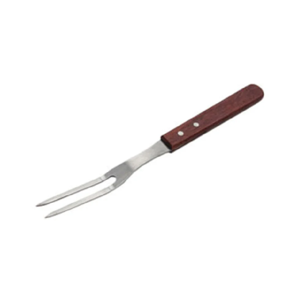 Admiral Craft PF-12 12 Inch Kitchen Fork 2-tine Wood Handle Stainless Steel