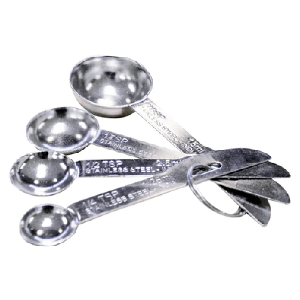 Omcan 44451 1/4 Teaspoon Measuring Spoon Set 4 Piece Stainless Steel