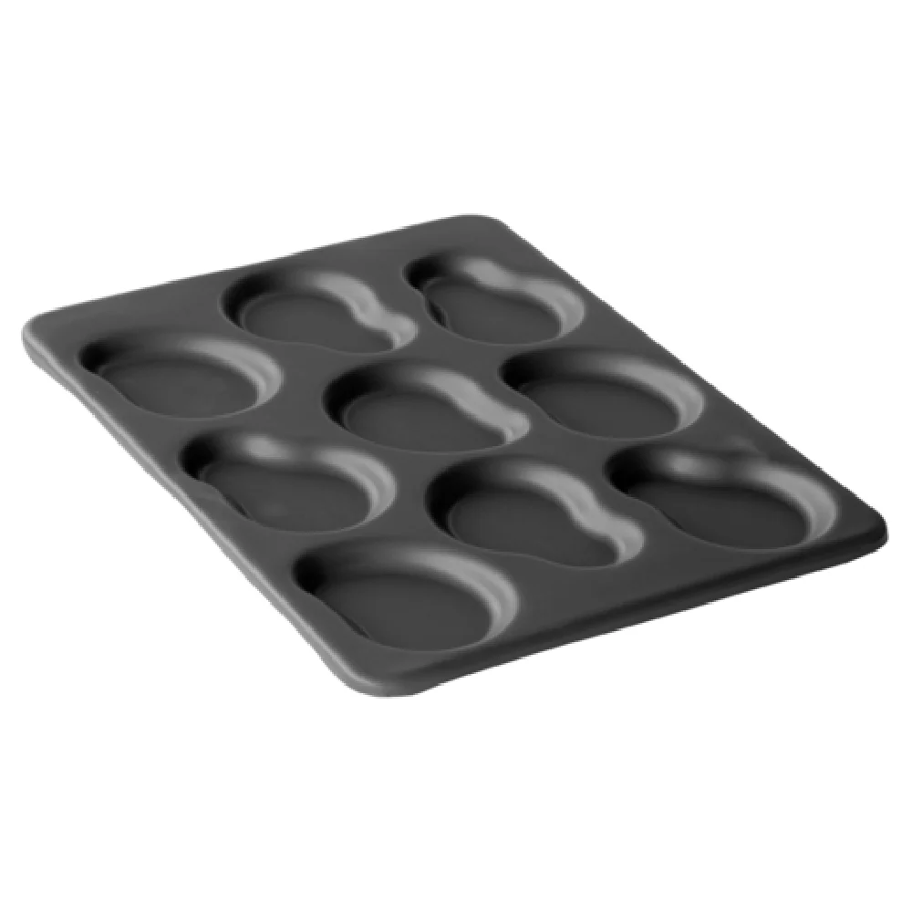 Middleby Marshall 75246 17 Inch Bake Pan with 9 Ø 3 Inch Cavities Aluminum Dura-Kote Finish