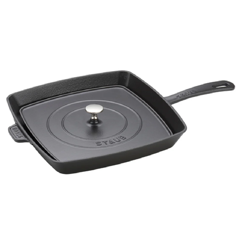 Zwilling 19313023 12 Inch Grill and Press Set with 10.3 Inch Square Press Cast Iron Matte Black