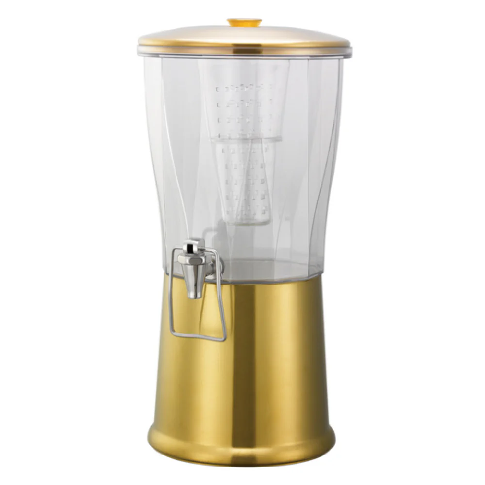 Service Ideas CBDRT3VGSSHF 11 Inch 3 Gallon Beverage Dispenser with Stainless Steel Lid Gold Service Ideas CBDRT3VGSSHF 11 Inch 3 Gallon Beverage Dispenser with Stainless Steel Lid Gold