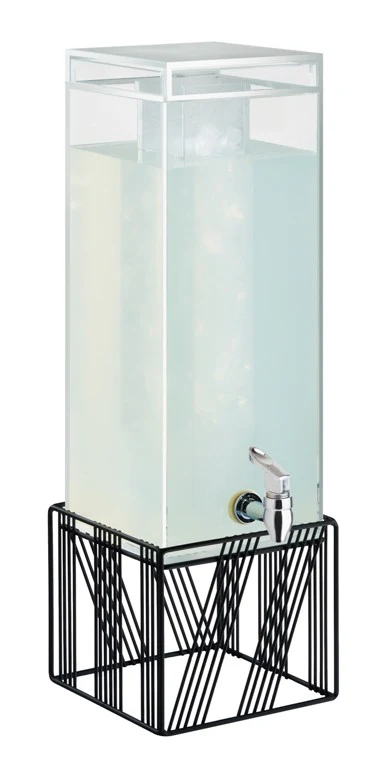 Cal Mil 4102-3-13 3 Gallon Beverage Dispenser with Ice Chamber Acrylic Black Cal Mil 4102-3-13 3 Gallon Beverage Dispenser with Ice Chamber Acrylic Black