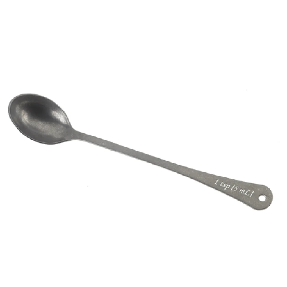 Mercer Culinary M37041 1 tsp Measured Bar Spoon with Hanging Hole Stainless Steel Vintage Finish
