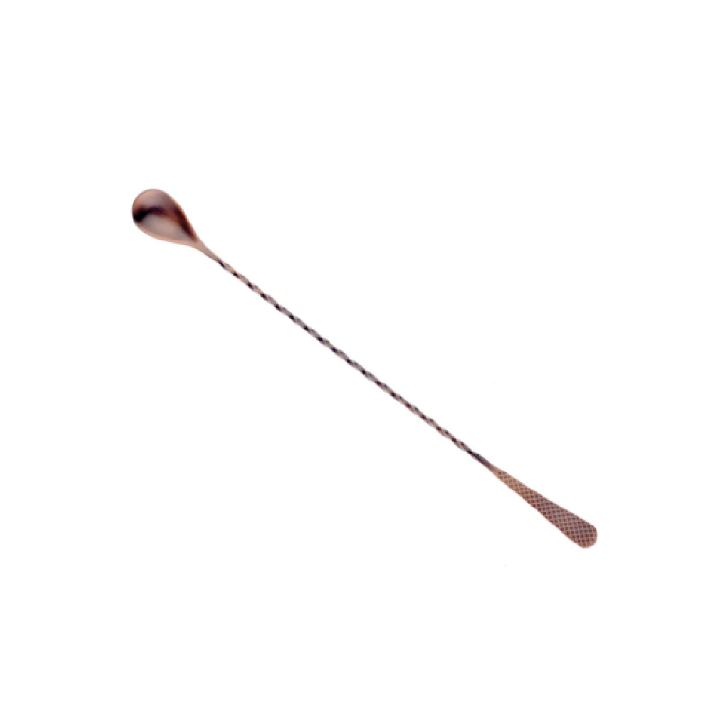 Mercer Culinary M37204ACP 13-3/16 Inch Bar Spoon Machined End Twisted Stem Stainless Steel Copper Plated Mercer Culinary M37204ACP 13-3/16 Inch Bar Spoon Machined End Twisted Stem Stainless Steel Copper Plated