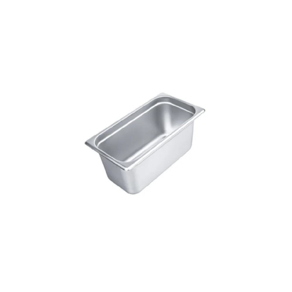 CAC China STPT-22-6 1/3 Size Steam Pan 22 Gauge Stainless Steel with Anti-jam and Dishwasher Safe CAC China STPT-22-6 1/3 Size Steam Pan 22 Gauge Stainless Steel with Anti-jam and Dishwasher Safe