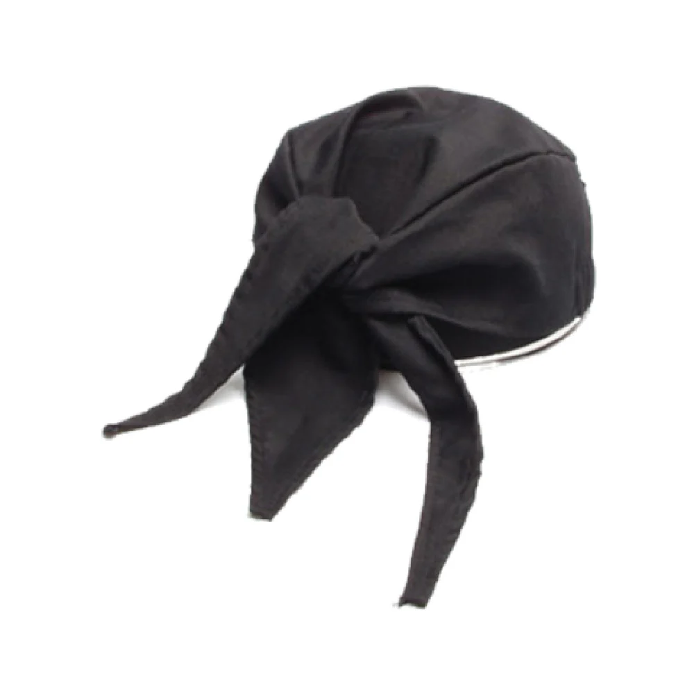 H020BK Universal Fit Chef's Hat Black Poly/cotton Professional Headwear