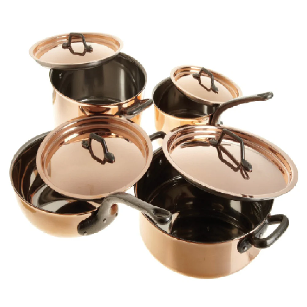 Matfer 915901 8-piece Cookware Set Gas Stainless Steel Copper Finish