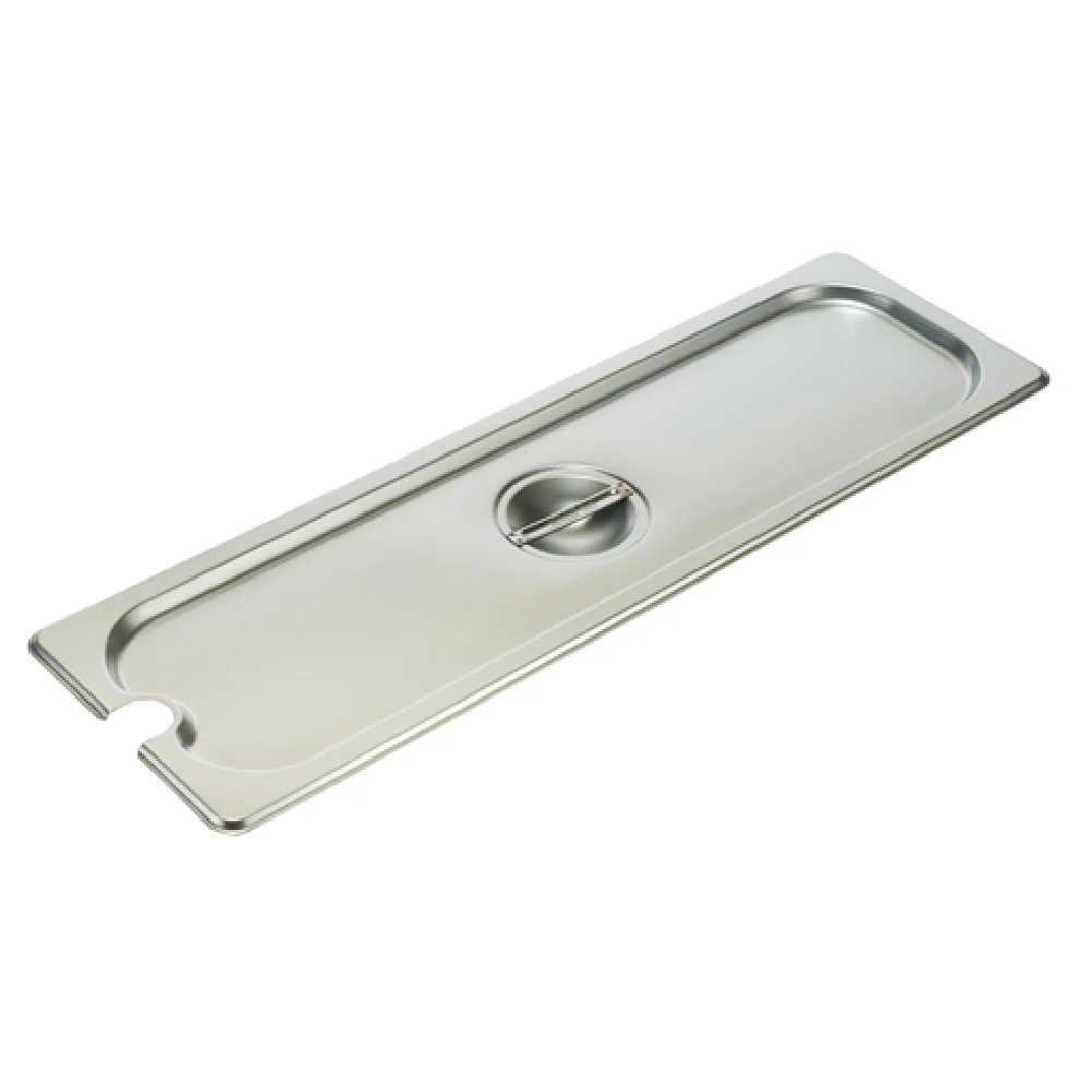 Winco SPJL-HCN 1/2 Size Long Notched Steam Table Pan Cover 25 Gauge Stainless Steel